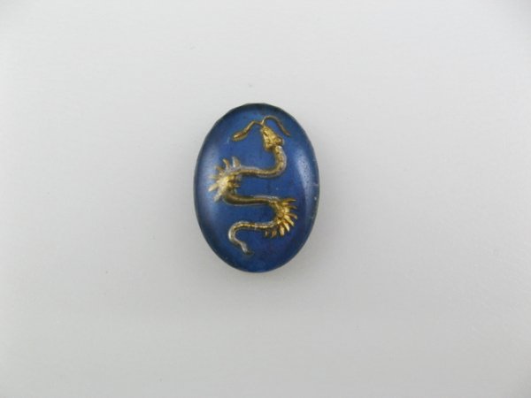 画像1: Vintage Glass ”DRAGON” Intaglio Cabochon【18x13】 (1)