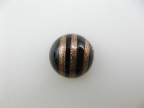 画像1: Vintage Glass GoldxBlack Cabochon 13mm (1)