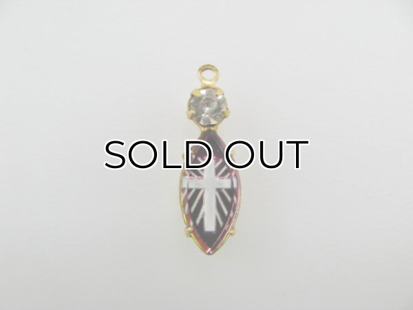 画像1: Vintage Vitrail-Cross Charm【Navette+20ss】 (1)