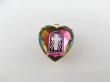 画像1: Brass+Cross Heart Glass Intaglio Pendant  (1)