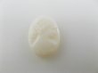 画像1: Vintage Glass White Cameo 18x13mm (1)