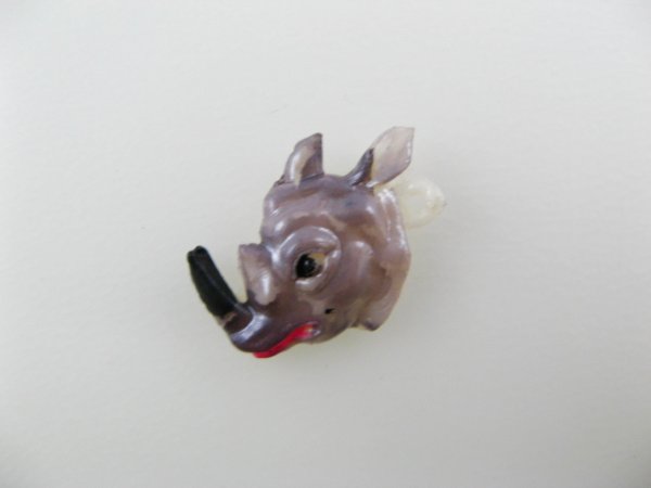 画像1: Vintage Rhinoceros cabochon (1)