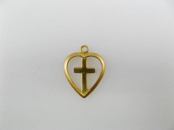 画像1: BRASS Heart+Cross (M) (1)