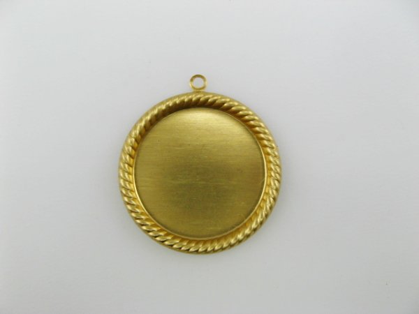 画像1: Brass Round Rope Edge 25mm (1)