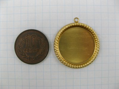 画像1: Brass Round Rope Edge 25mm