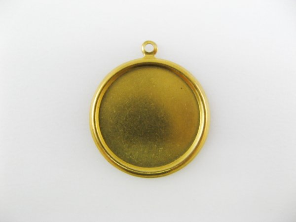 画像1: BRASS Rolled Edge Round Setting  18mm (1)