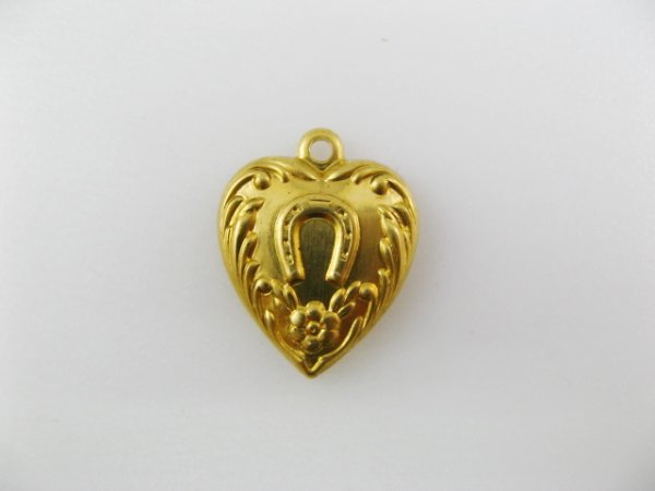 画像1: BRASS Heart+Horseshoe  (1)