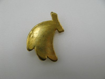 画像2: Vintage Plastic Goldplated BANANA cabochon