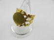 画像1: Brass Filigree Setting Ring【03】 (1)