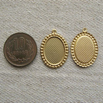 画像1: Brass rococo style frame 18x13mm