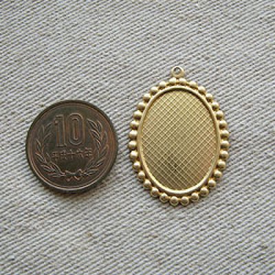 画像1: Brass rococo style frame 25x18mm