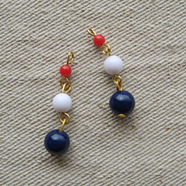 画像1: Vintage Tri-color Drops Charms (1)