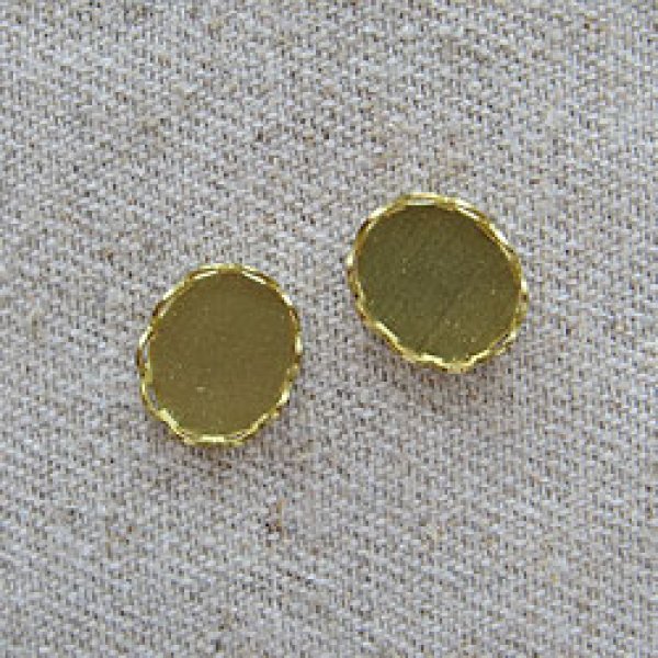 画像1: Brass Lace Edged Oval Setting 10x8 2コ入り (1)