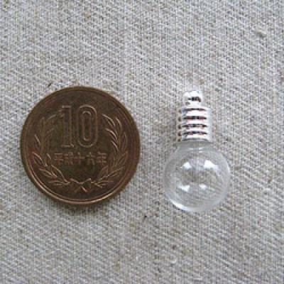 画像1: Glass Mini Bottle charm"Light Bulb"